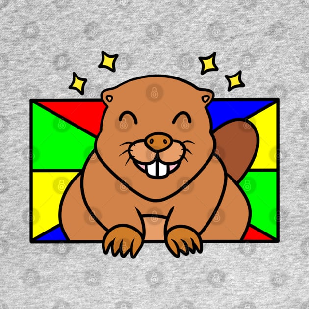 Funny cartoon beaver by Andrew Hau